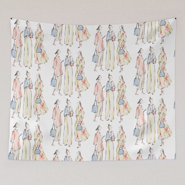 Item preview, Elegant Friends Minimalist Fashion Illustration designed and sold by Fun In The Sun .
