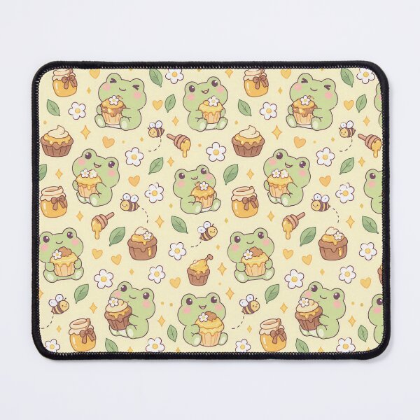 Item preview, Kawaii Frog Honey Cupcake Pattern designed and sold by Soft Berry Studio.