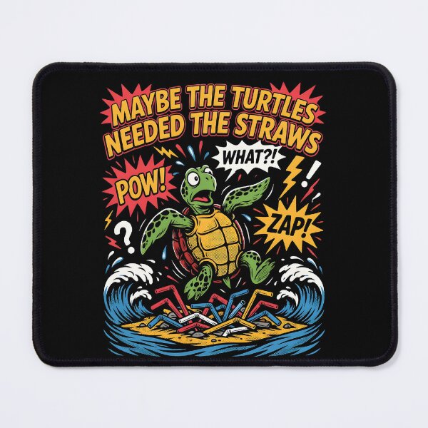 Item preview, Maybe the Turtles Needed the Straws Funny Ocean Turtle designed and sold by Redgiant87x.