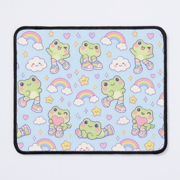 Item preview, Kawaii Frog Rainbow Shoes Pattern designed and sold by Soft Berry Studio.