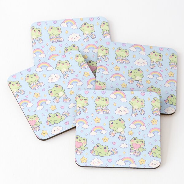 Item preview, Kawaii Frog Rainbow Shoes Pattern designed and sold by Soft Berry Studio.
