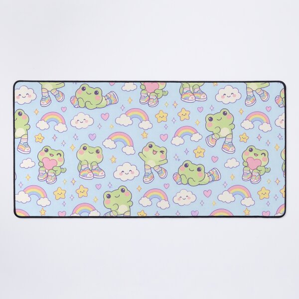 Item preview, Kawaii Frog Rainbow Shoes Pattern designed and sold by Soft Berry Studio.