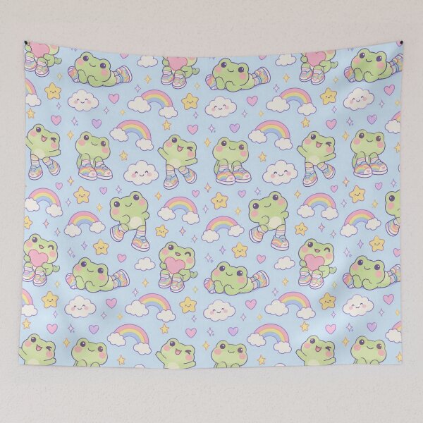 Item preview, Kawaii Frog Rainbow Shoes Pattern designed and sold by Soft Berry Studio.
