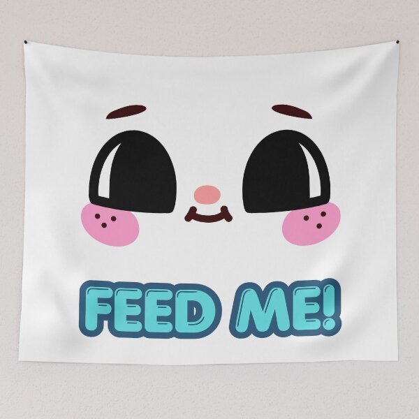 Item preview, Feed Me Funny Cute Kawaii Face Foodie Hungry Mascot designed and sold by LensDyn™.