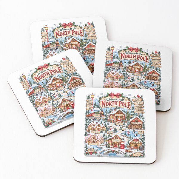 Item preview, Christmas North Pole Village Santa Claus Winter Wonderland Holiday designed and sold by LandFinStudio.