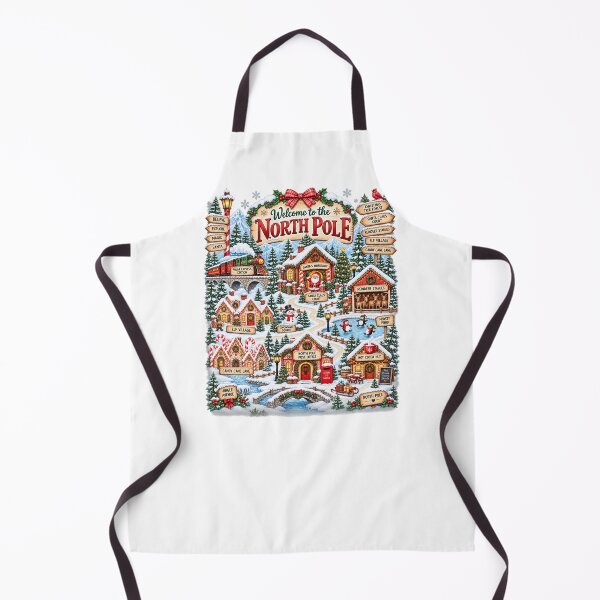 Item preview, Christmas North Pole Village Santa Claus Winter Wonderland Holiday designed and sold by LandFinStudio.