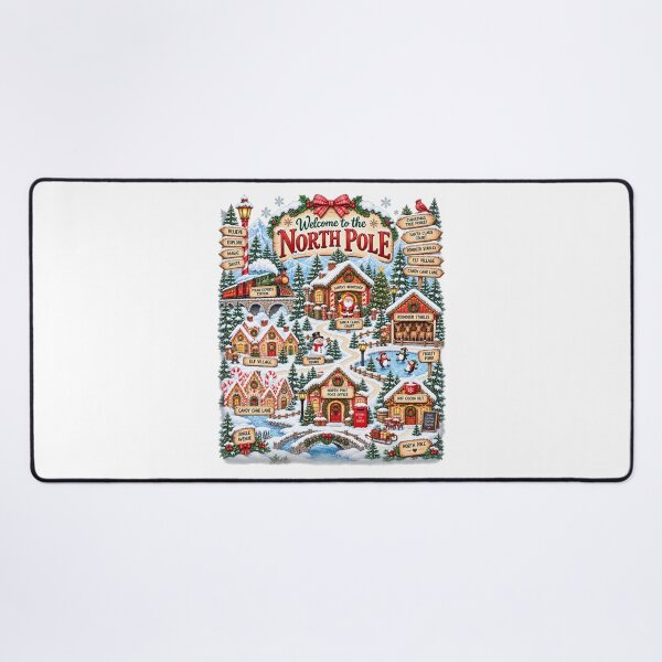 Item preview, Christmas North Pole Village Santa Claus Winter Wonderland Holiday designed and sold by LandFinStudio.