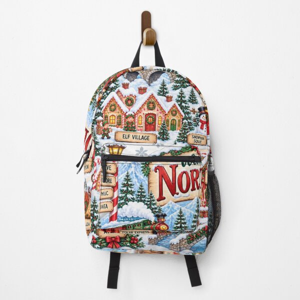 Item preview, Christmas North Pole Village Santa Claus Winter Wonderland Holiday designed and sold by LandFinStudio.