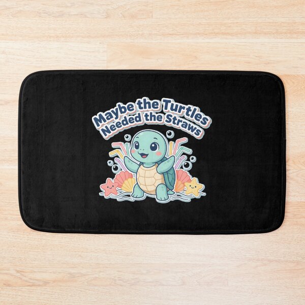Item preview, Maybe the Turtles Needed the Straws Funny Turtle Conservation Humor designed and sold by Redgiant87x.