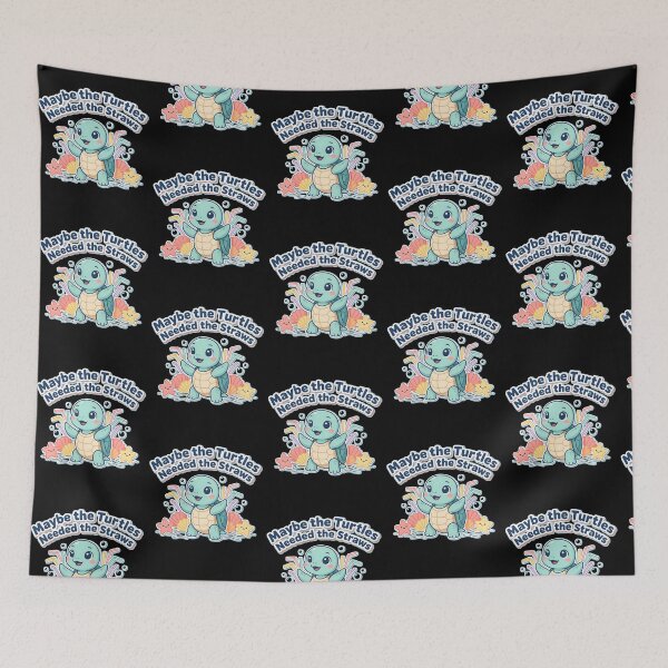 Item preview, Maybe the Turtles Needed the Straws Funny Turtle Conservation Humor designed and sold by Redgiant87x.