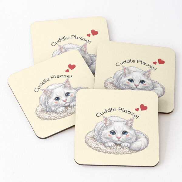 Item preview, Fluffy White Persian Cat Cuddle Please designed and sold by The-NOKU-Co.