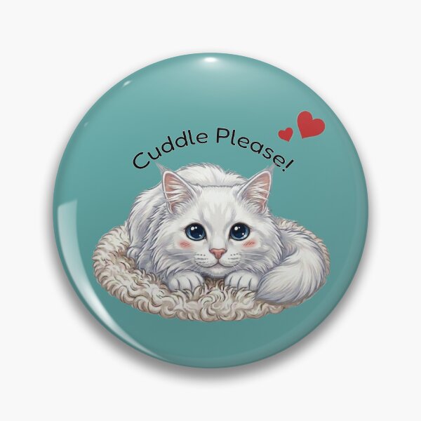 Item preview, Fluffy White Persian Cat Cuddle Please designed and sold by The-NOKU-Co.