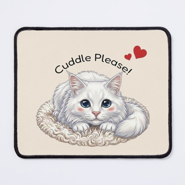 Item preview, Fluffy White Persian Cat Cuddle Please designed and sold by The-NOKU-Co.
