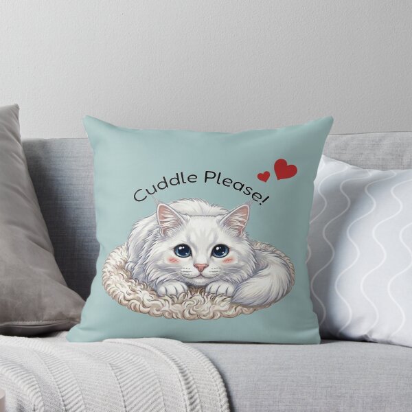 Item preview, Fluffy White Persian Cat Cuddle Please designed and sold by The-NOKU-Co.