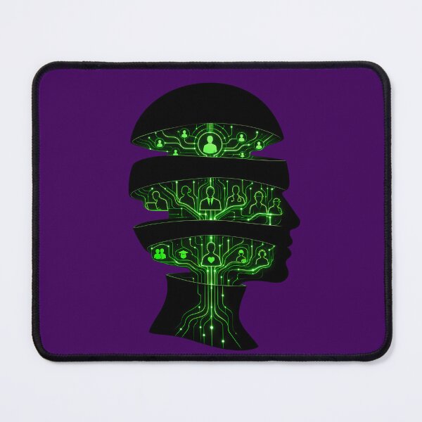 Item preview, Neil Postman Various Roles Sliced Mind Corporate Psychology Neon Art designed and sold by PERSPECTIVERED.