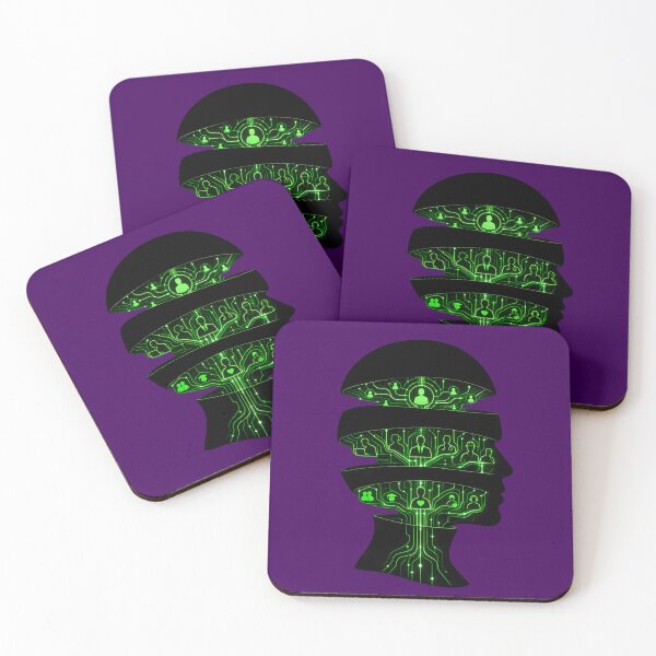 Item preview, Neil Postman Various Roles Sliced Mind Corporate Psychology Neon Art designed and sold by PERSPECTIVERED.