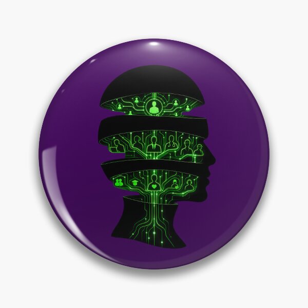 Item preview, Neil Postman Various Roles Sliced Mind Corporate Psychology Neon Art designed and sold by PERSPECTIVERED.