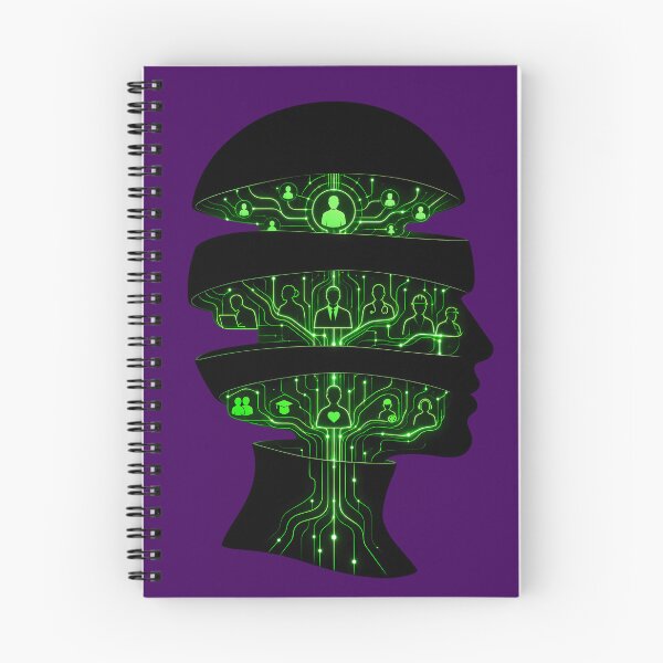 Item preview, Neil Postman Various Roles Sliced Mind Corporate Psychology Neon Art designed and sold by PERSPECTIVERED.