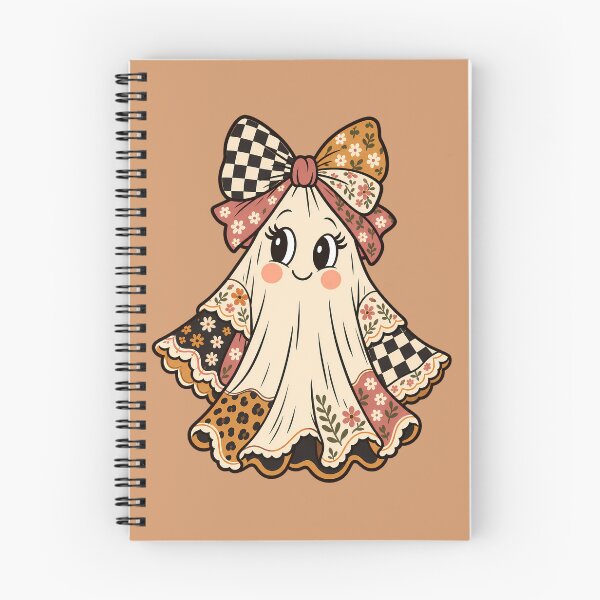 Item preview, Boho Ghost Vintage Patchwork Halloween Coquette Bow Botanical Patterns designed and sold by Itaya Art.