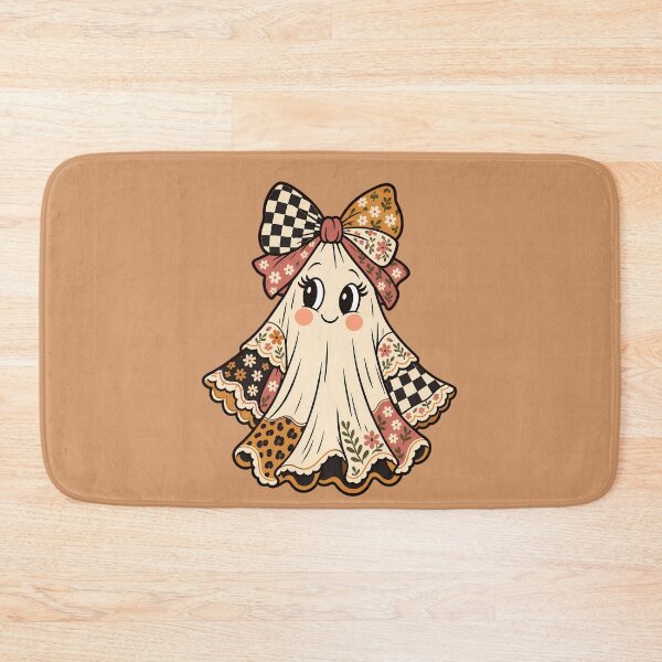 Item preview, Boho Ghost Vintage Patchwork Halloween Coquette Bow Botanical Patterns designed and sold by Itaya Art.