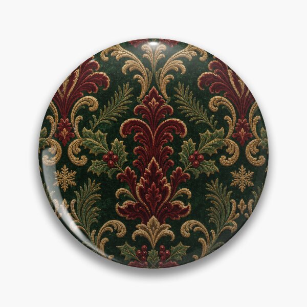 Item preview, Victorian Christmas Velvet Damask Pattern designed and sold by frumixart.