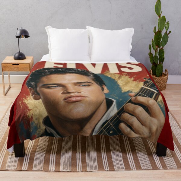 Item preview, Elvis Presley The King Vintage Oil Painting Style Poster designed and sold by ElvisVintagePosters.