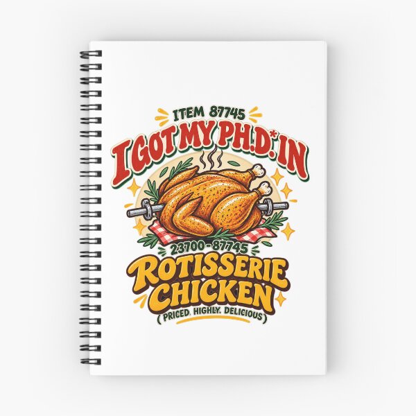 Item preview, I Got My Ph.D. in Rotisserie Chicken Funny Food Lover Design designed and sold by LandFinStudio.