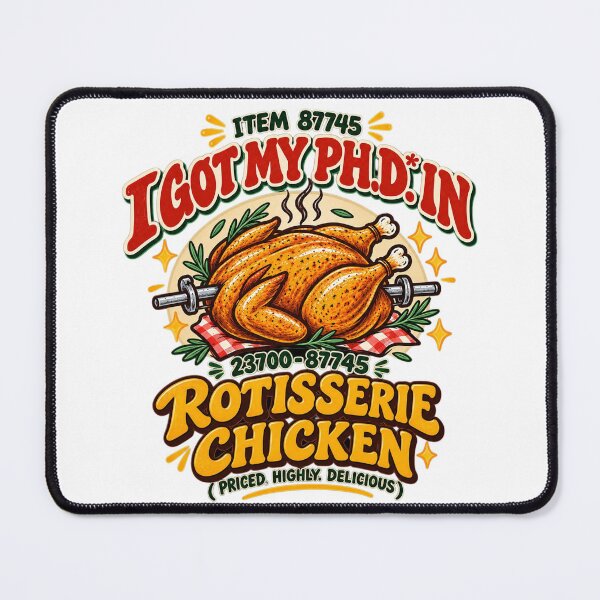 Item preview, I Got My Ph.D. in Rotisserie Chicken Funny Food Lover Design designed and sold by LandFinStudio.