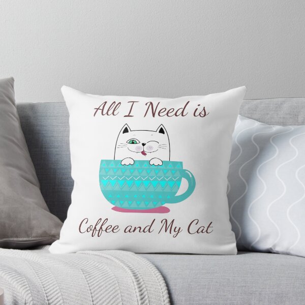 Item preview, Cute Cat in Coffee Cup & Funny Quote designed and sold by CreativeCrest.
