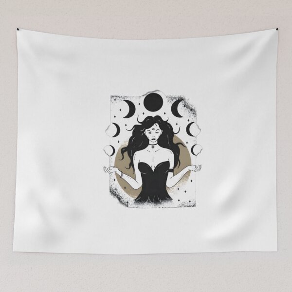 Item preview, Lunar Goddess Triple Moon Celestial Witch designed and sold by Natkyshoraka.