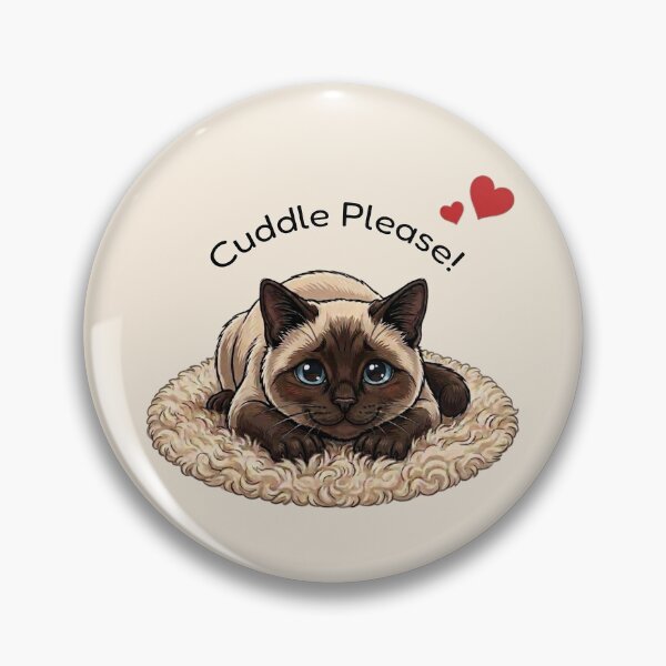 Item preview, Cute Siamese Cat Cuddle Please designed and sold by The-NOKU-Co.