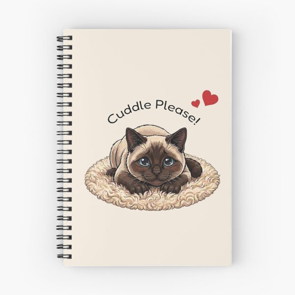 Item preview, Cute Siamese Cat Cuddle Please designed and sold by The-NOKU-Co.
