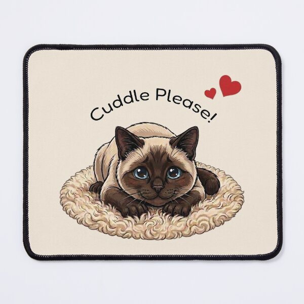 Item preview, Cute Siamese Cat Cuddle Please designed and sold by The-NOKU-Co.