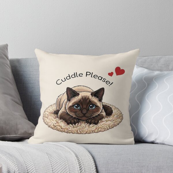 Item preview, Cute Siamese Cat Cuddle Please designed and sold by The-NOKU-Co.