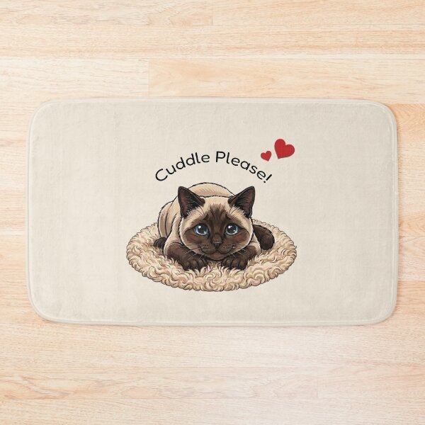 Item preview, Cute Siamese Cat Cuddle Please designed and sold by The-NOKU-Co.
