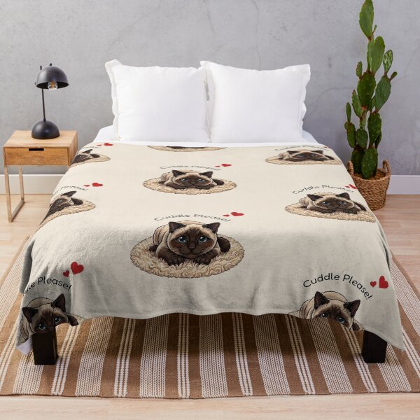 Item preview, Cute Siamese Cat Cuddle Please designed and sold by The-NOKU-Co.