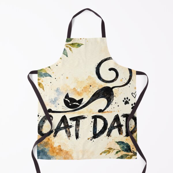 Item preview, Cat Dad Black Cat Watercolor | Funny Feline Lover Gift designed and sold by AbstractAuraArt.