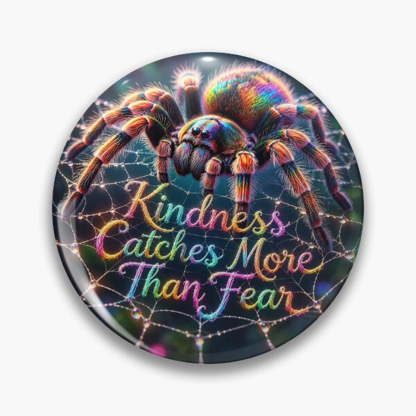 Item preview, Rainbow Tarantula Kindness Catches More Than Fear Graphic designed and sold by NotSoSubtleRosiePeas.