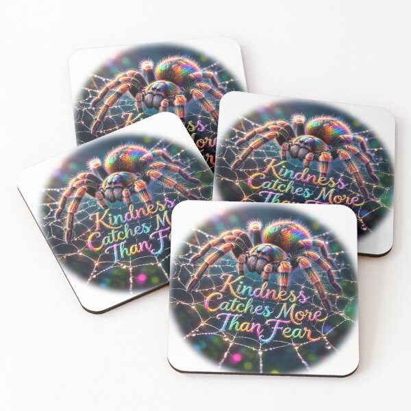 Item preview, Rainbow Tarantula Kindness Catches More Than Fear Graphic designed and sold by NotSoSubtleRosiePeas.