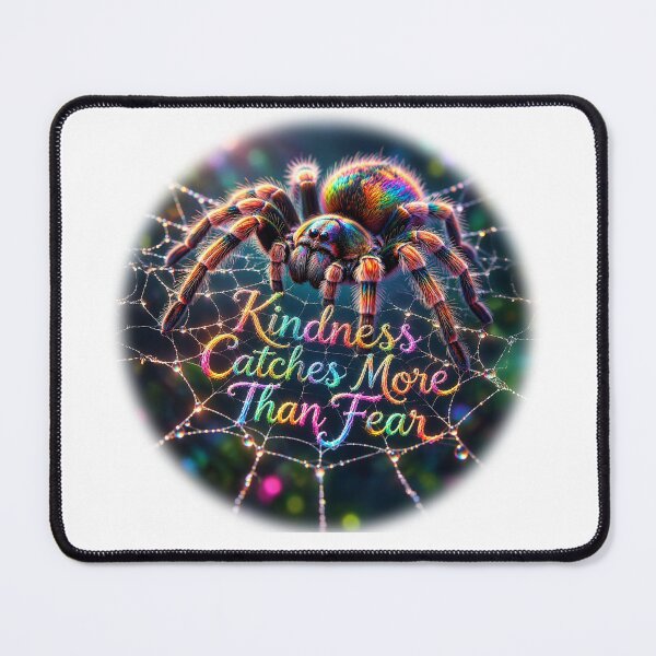 Item preview, Rainbow Tarantula Kindness Catches More Than Fear Graphic designed and sold by NotSoSubtleRosiePeas.