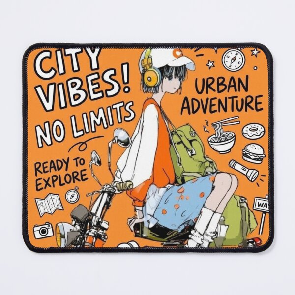 Item preview, Ramen-Noodle Commuter Strays off the Beaten Moped Path to Donut Her Own Destiny designed and sold by Print Fiction.