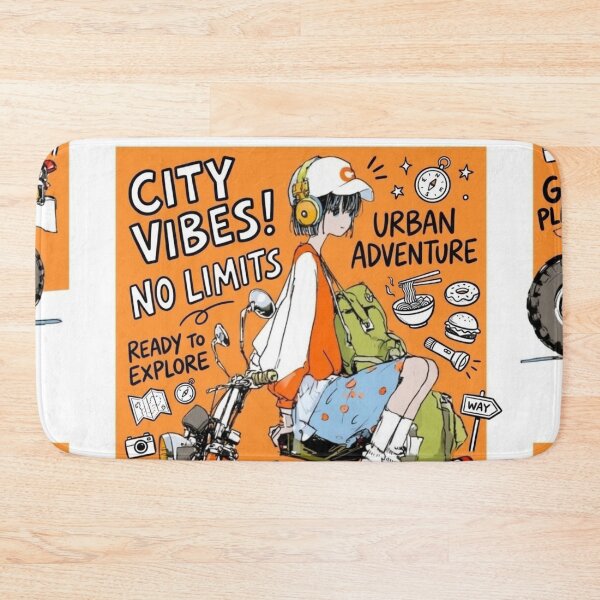 Item preview, Ramen-Noodle Commuter Strays off the Beaten Moped Path to Donut Her Own Destiny designed and sold by Print Fiction.