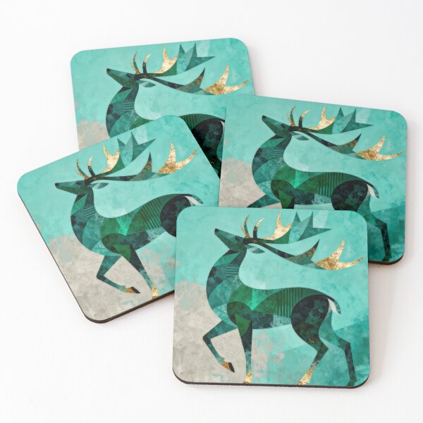 Item preview, Geometric Stag with Gold Accents designed and sold by paulrommer.