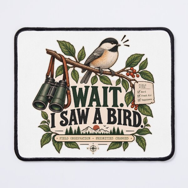 Item preview, Wait I Saw a Bird Funny Birdwatching Field Guide designed and sold by MysticCanvasAi.