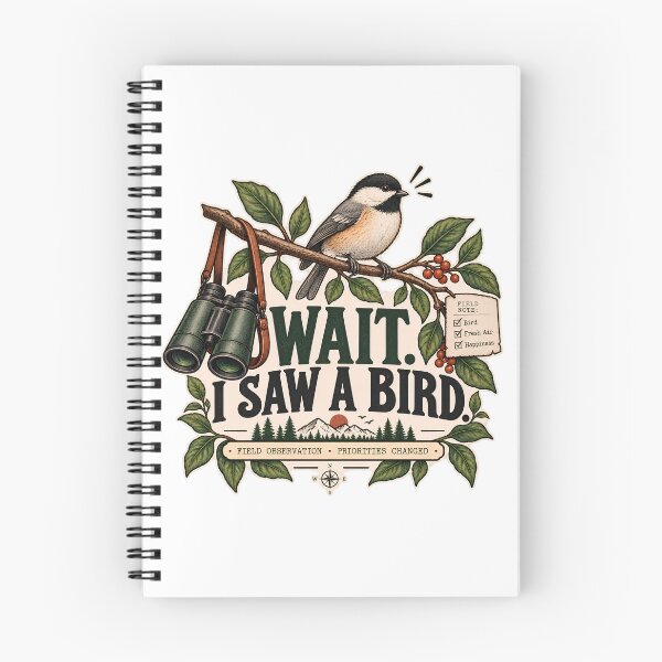 Item preview, Wait I Saw a Bird Funny Birdwatching Field Guide designed and sold by MysticCanvasAi.