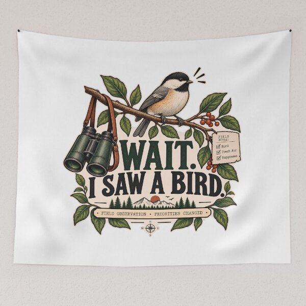 Item preview, Wait I Saw a Bird Funny Birdwatching Field Guide designed and sold by MysticCanvasAi.