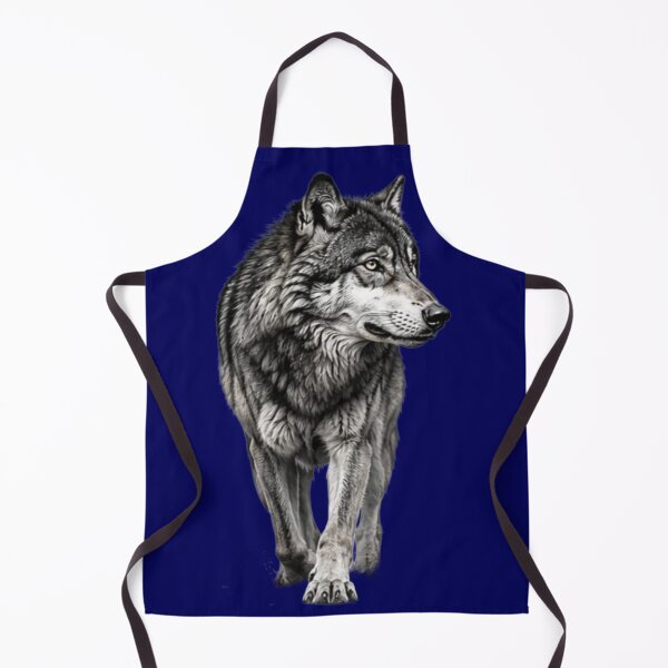 Item preview, Majestic Walking Lone Wolf - Black and White Realistic Animal Art designed and sold by Scro-Ciob-Shop.