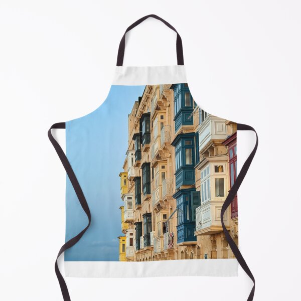 Item preview, Traditional Colorful Wooden Enclosed Balconies on Limestone Buildings in Valletta Malta designed and sold by goceris.