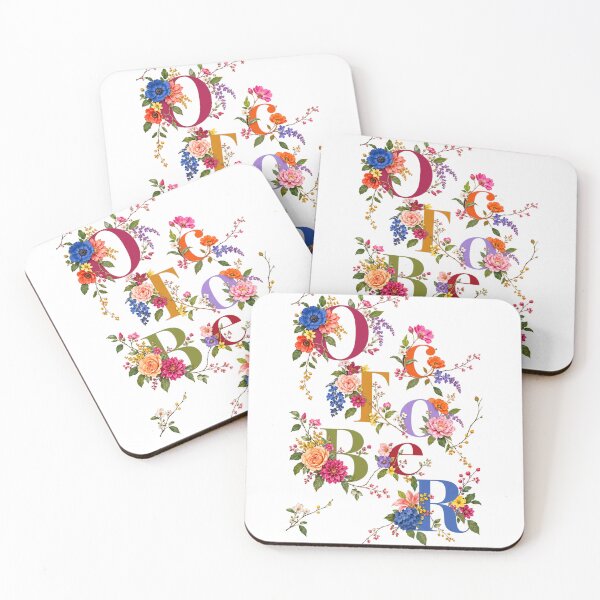 Item preview, October in Bloom Floral Typography designed and sold by Fun In The Sun .