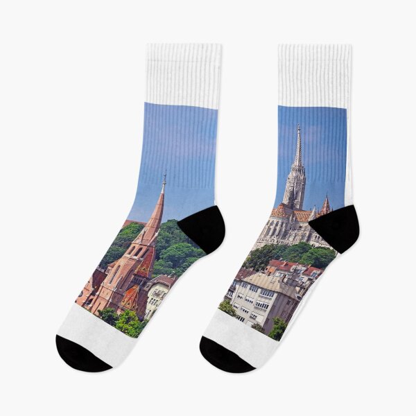 Item preview, Szilagyi Dezso Square Reformed Church and Matthias Church in Budapest designed and sold by goceris.
